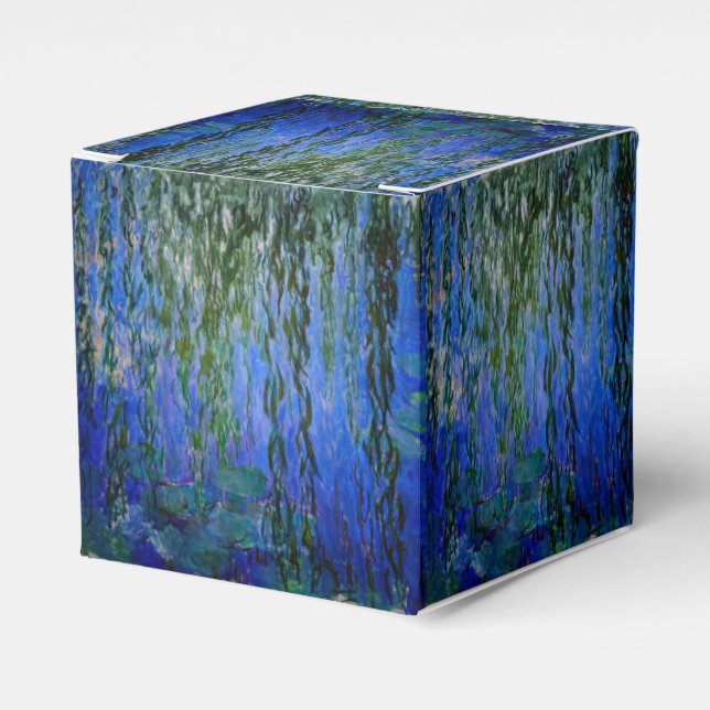 Claude Monet - Water Lilies with weeping willow Favor Boxes (Front Side)