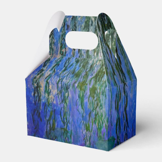 Claude Monet - Water Lilies with weeping willow Favor Boxes (Front Side)
