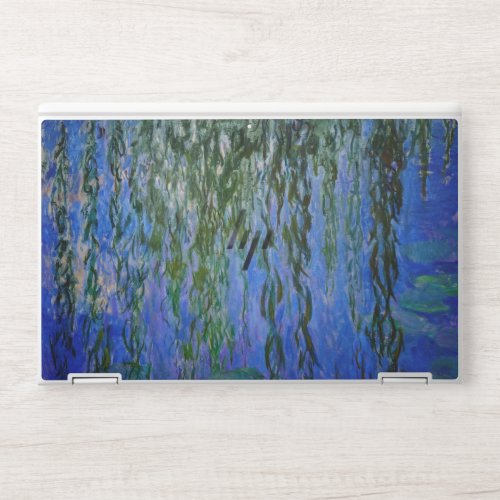 Claude Monet _ Water Lilies with weeping willow HP Laptop Skin