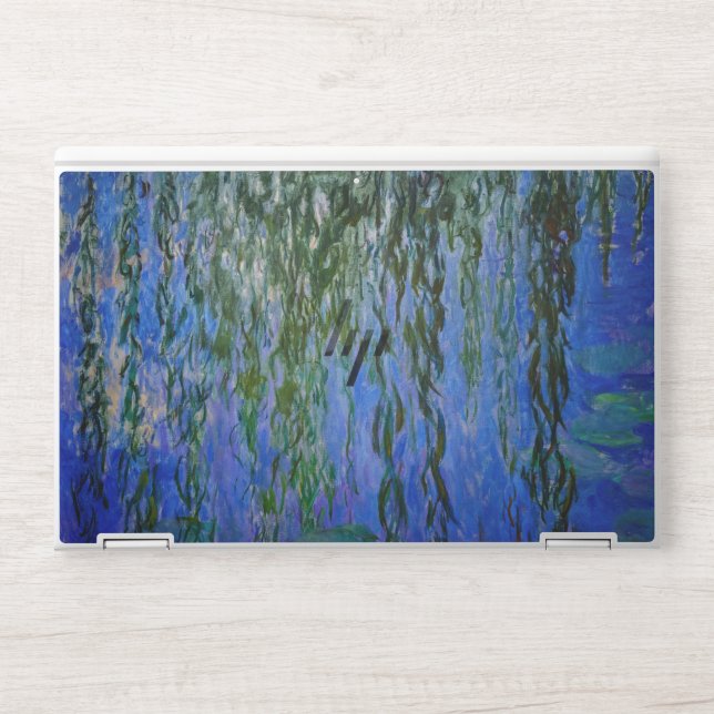 Claude Monet - Water Lilies with weeping willow HP Laptop Skin (Front)