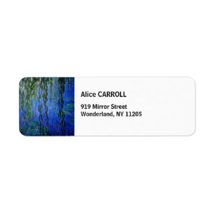 Claude Monet - Water Lilies with weeping willow Label