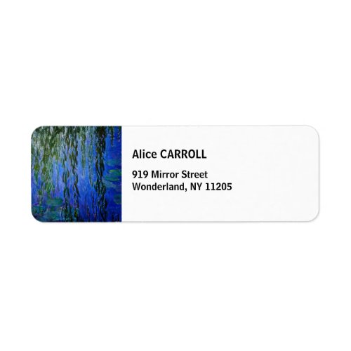 Claude Monet _ Water Lilies with weeping willow Label