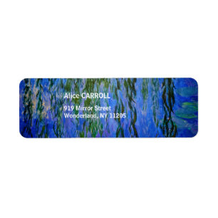 Claude Monet - Water Lilies with weeping willow Label