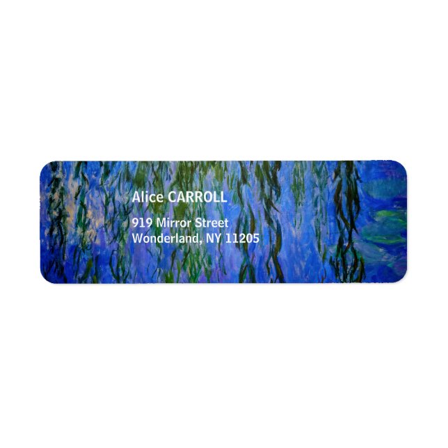 Claude Monet - Water Lilies with weeping willow Label (Front)