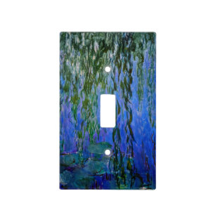 Claude Monet - Water Lilies with weeping willow Light Switch Cover