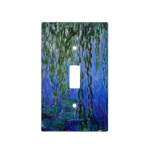 Claude Monet _ Water Lilies with weeping willow Light Switch Cover