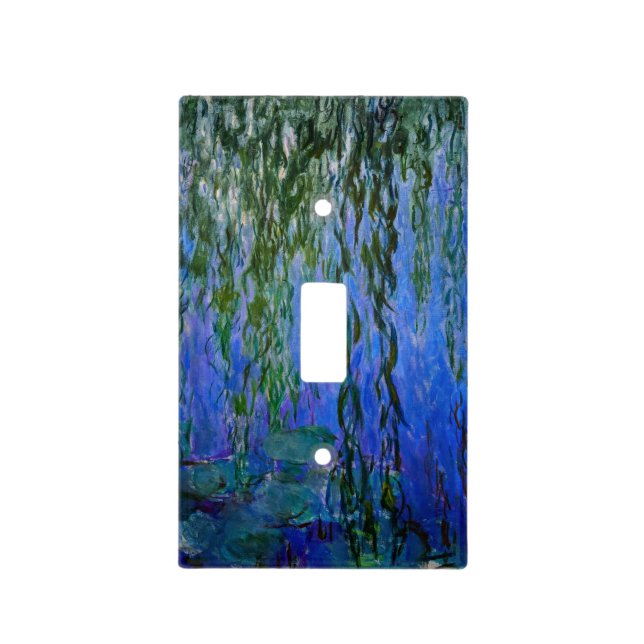 Claude Monet - Water Lilies with weeping willow Light Switch Cover (Front)