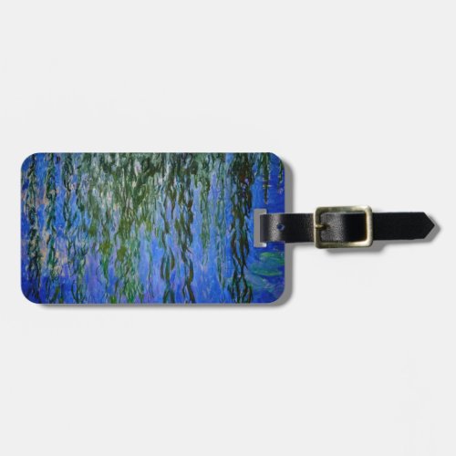 Claude Monet _ Water Lilies with weeping willow Luggage Tag