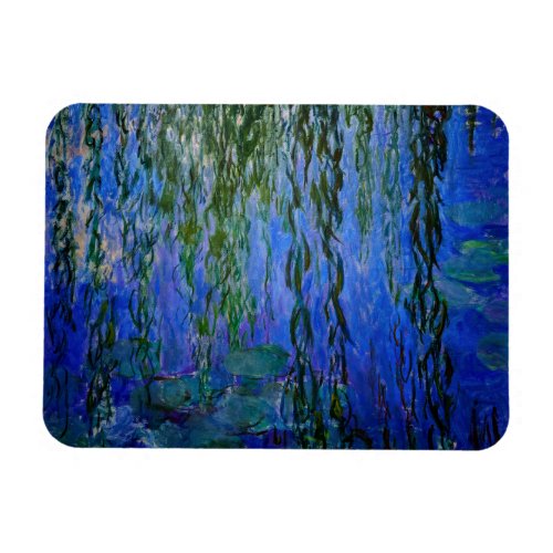Claude Monet _ Water Lilies with weeping willow Magnet