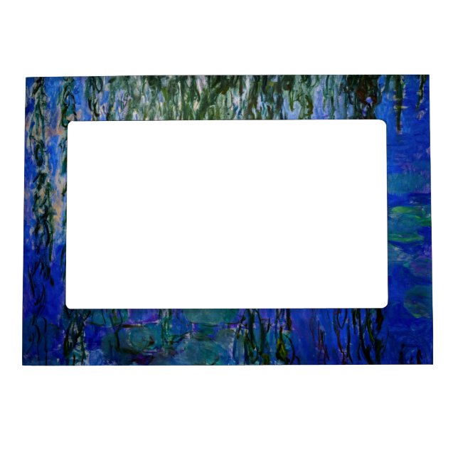 Claude Monet - Water Lilies with weeping willow Magnetic Frame (Front)