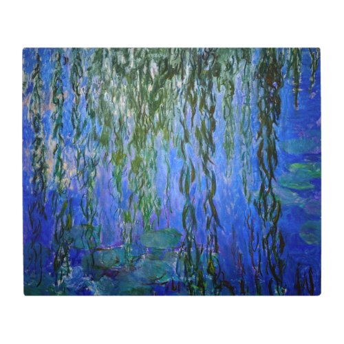 Claude Monet _ Water Lilies with weeping willow Metal Print