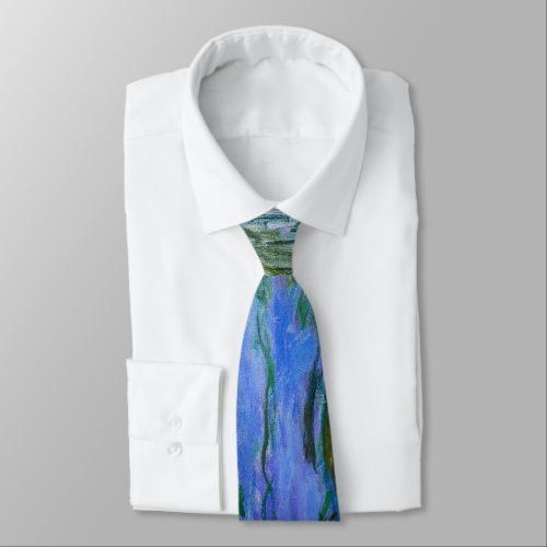 Claude Monet _ Water Lilies with weeping willow Neck Tie