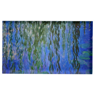 Claude Monet - Water Lilies with weeping willow Place Card Holder
