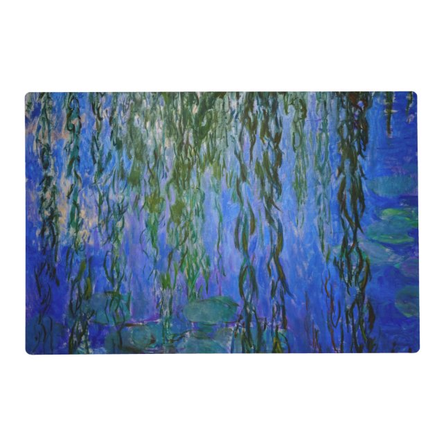 Claude Monet - Water Lilies with weeping willow Placemat (Front)