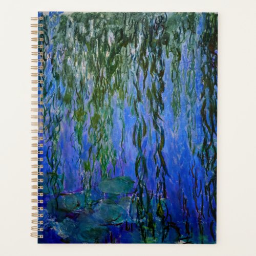 Claude Monet _ Water Lilies with weeping willow Planner