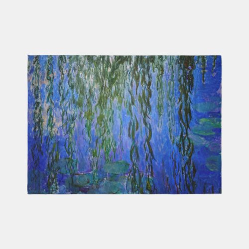 Claude Monet _ Water Lilies with weeping willow Rug