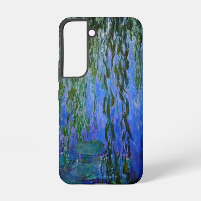 Claude Monet - Water Lilies with weeping willow Samsung Galaxy Case (Back)