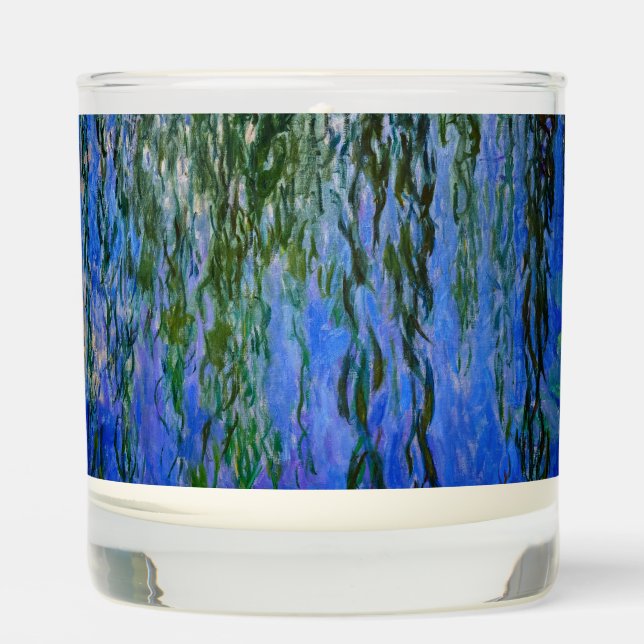 Claude Monet - Water Lilies with weeping willow Scented Candle (Front)