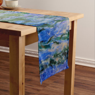 Claude Monet - Water Lilies with weeping willow Short Table Runner
