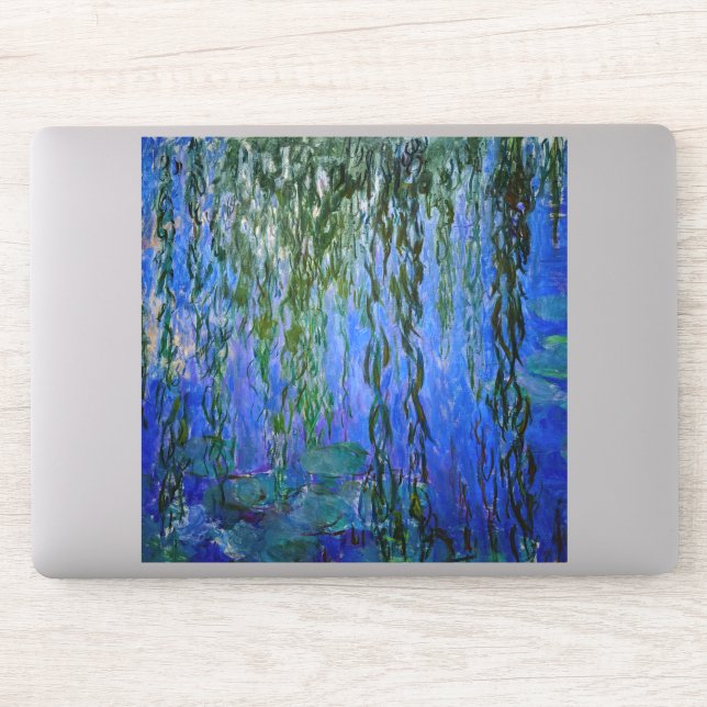 Claude Monet - Water Lilies with weeping willow Sticker (Computer)
