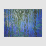 Claude Monet - Water Lilies with weeping willow Tissue Paper<br><div class="desc">Water Lilies with weeping willow branches / Nympheas avec rameaux de saule by Claude Monet in 1916-1919</div>