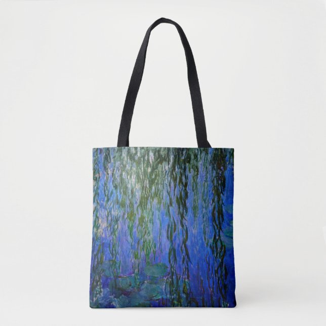 Claude Monet - Water Lilies with weeping willow Tote Bag (Front)