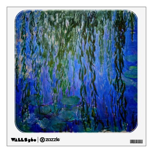 Claude Monet _ Water Lilies with weeping willow Wall Decal