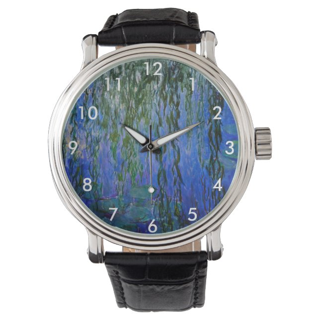Claude Monet - Water Lilies with weeping willow Watch (Front)