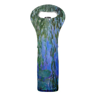 Claude Monet - Water Lilies with weeping willow Wine Bag