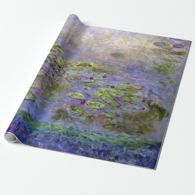 Claude Monet Water Lilies Wrapping Paper (Unrolled)