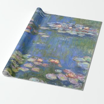 Claude Monet // Water Lilies Wrapping Paper by decodesigns at Zazzle