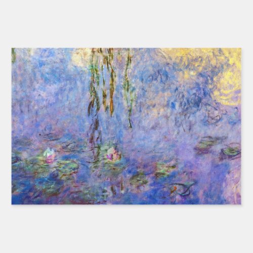 Claude Monet _ Water Lilies Wrapping Paper Sheets