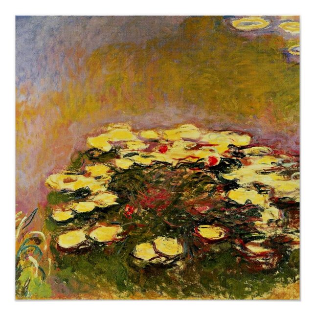 Claude Monet - Water Lilies, Yellow, Poster (Front)