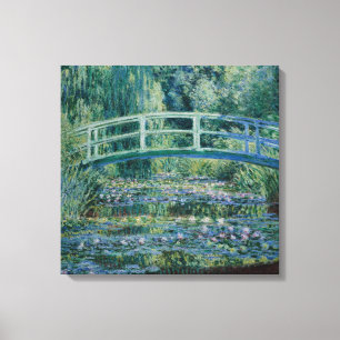 Claude Monet Water-Liliy Pond - Japanese bridge Canvas Print