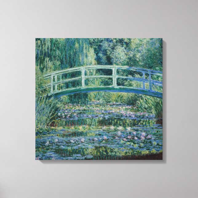 Claude Monet Water-Liliy Pond - Japanese bridge Canvas Print (Front)