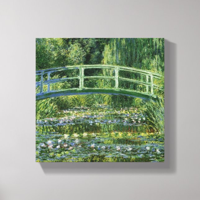 Claude Monet Water-Liliy Pond - Japanese bridge Canvas Print (Front)