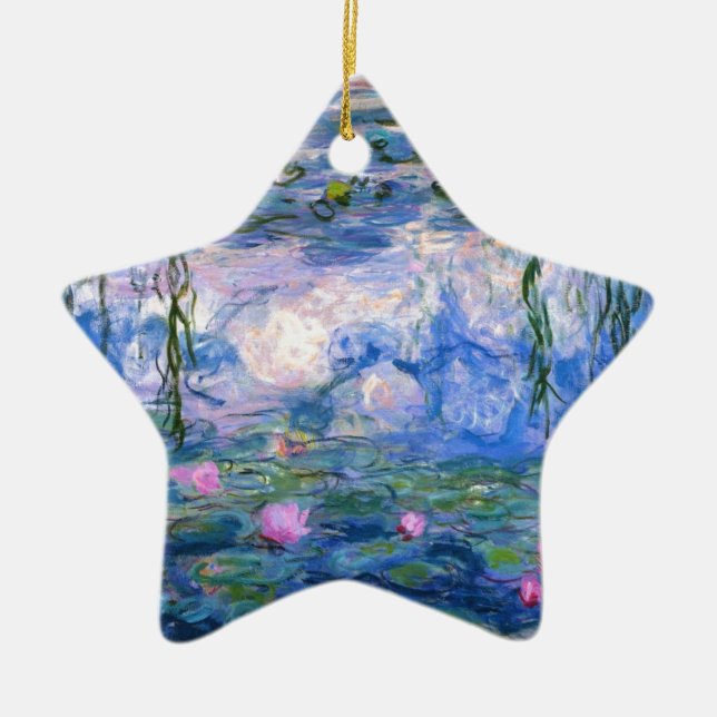 Claude Monet Water Lillies 1919 Ceramic Ornament (Front)