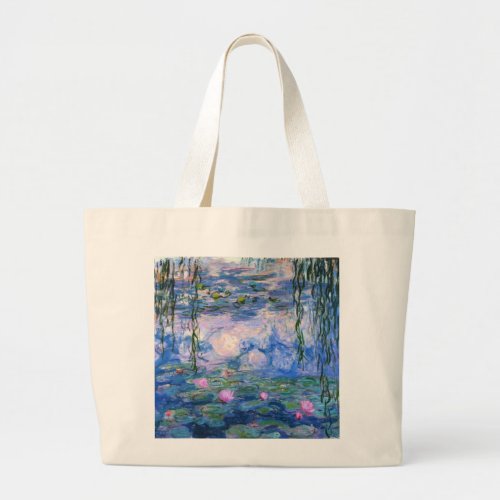 Claude Monet Water Lillies 1919 Large Tote Bag