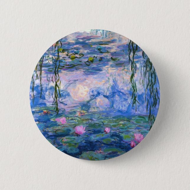 Claude Monet Water Lillies 1919 Pinback Button (Front)