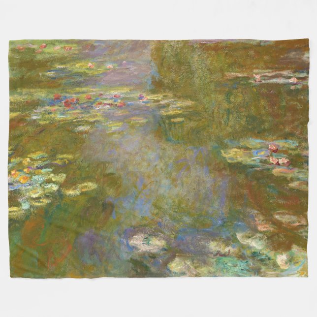 Claude Monet - Water Lily Pond 1917 Fleece Blanket (Front (Horizontal))