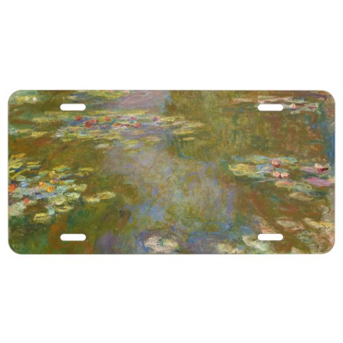 Claude Monet _ Water Lily Pond 1917 License Plate