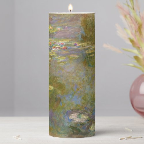 Claude Monet _ Water Lily Pond 1917 Pillar Candle