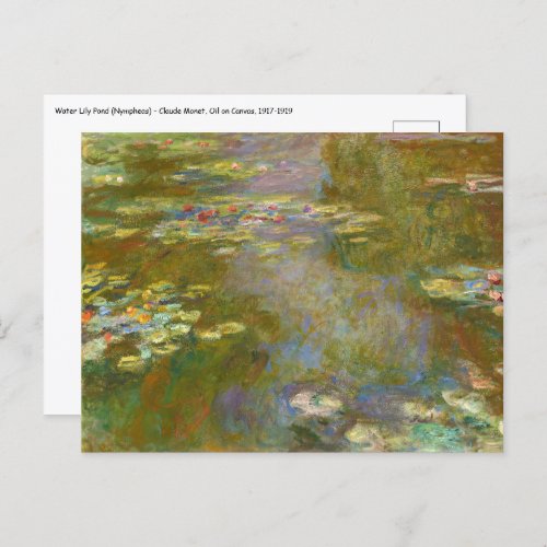 Claude Monet _ Water Lily Pond 1917 Postcard