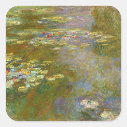 Claude Monet _ Water Lily Pond 1917 Square Sticker