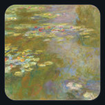 Claude Monet - Water Lily Pond 1917 Square Sticker<br><div class="desc">Water Lily Pond (Nympheas) - Claude Monet,  Oil on Canvas,  1917-1919</div>