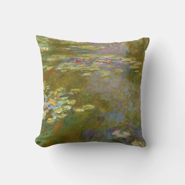 Claude Monet - Water Lily Pond 1917 Throw Pillow (Front)