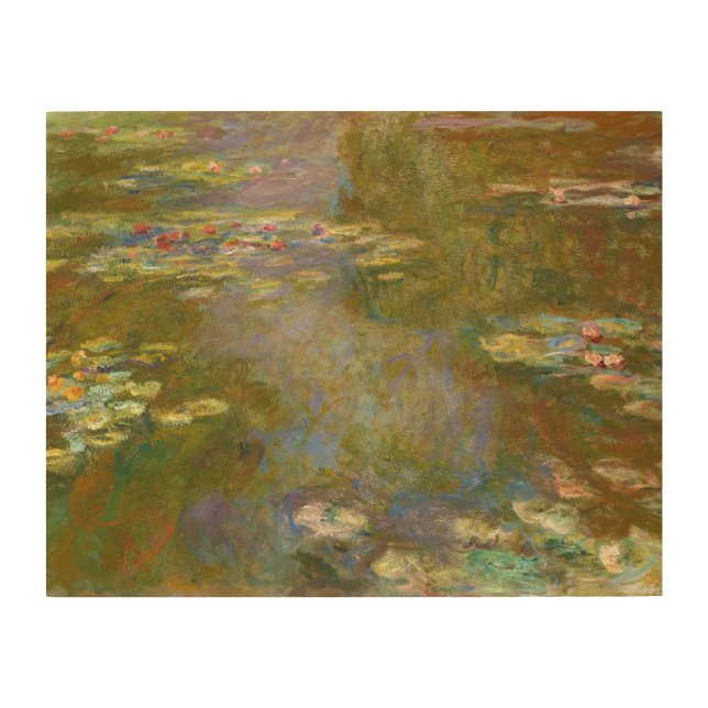 Claude Monet - Water Lily Pond 1917 Wood Wall Art (Front)