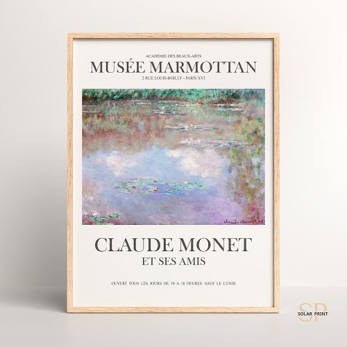 Claude Monet Water Lily Pond Art Print Vintage