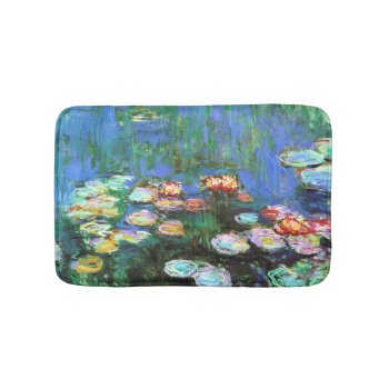 Claude Monet Water Lily Pond Bathroom Mat by monet_paintings at Zazzle