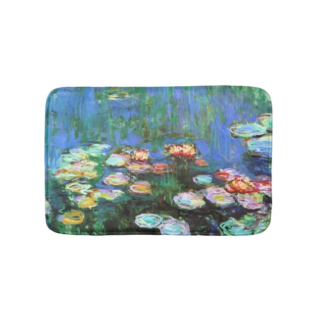 Claude Monet Water Lily Pond Bathroom Mat (Front)